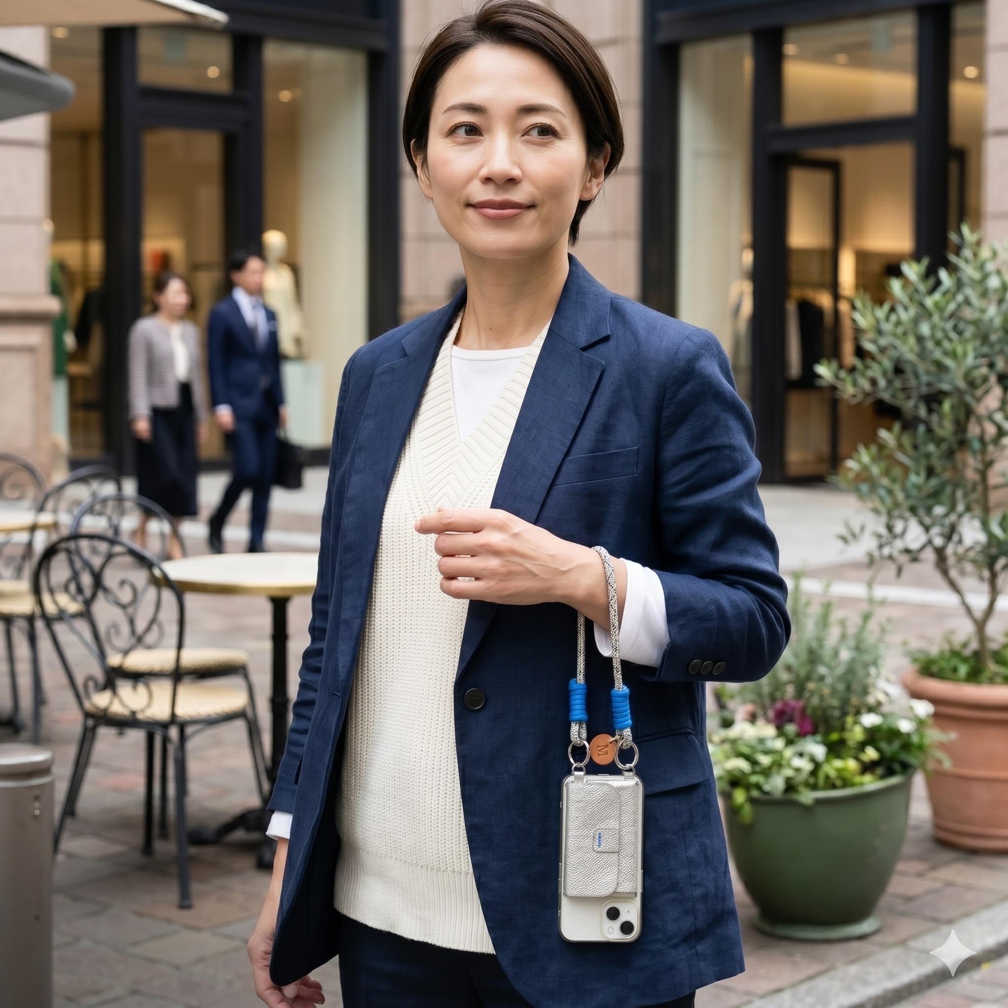 イニシャル刻印♪パラコード スマホショートストラップ　ハンドストラップ イニシャル名入れ刻印 | 5枚目